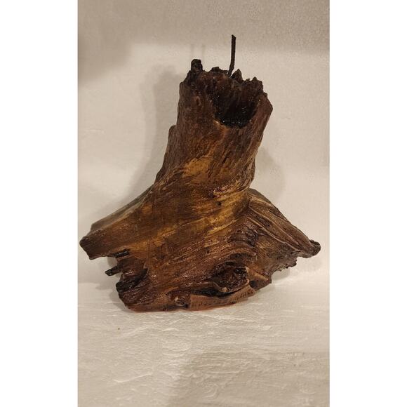 Vintage 1970’s Wood 'n Wax Carved Old Man in the Tree Candle Mythical Wizard - Picture 2 of 8